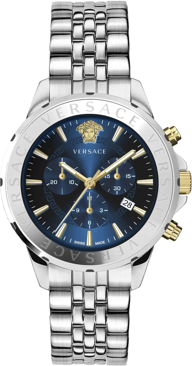 Versace VEV601923 Chrono Signature heren horloge 44 mm Blauw