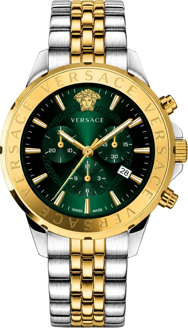 Versace VEV602023 Chrono Signature heren horloge 44 mm Groen