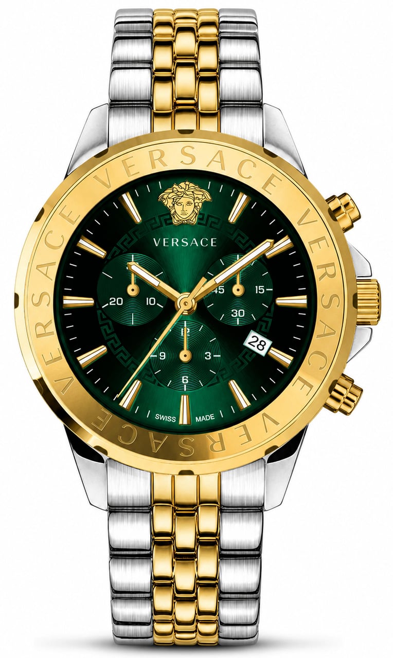 Versace VEV602023 Chrono Signature heren horloge 44 mm Groen