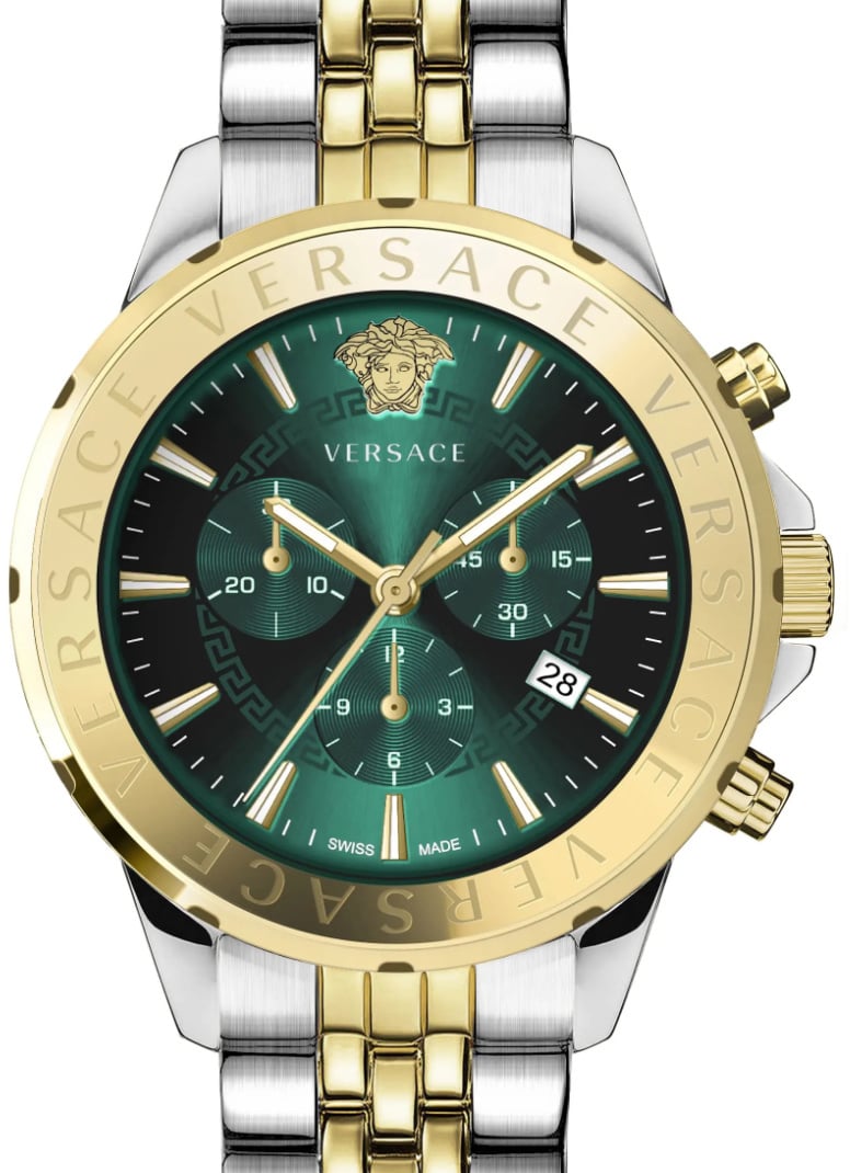 Versace VEV602023 Chrono Signature heren horloge 44 mm Groen