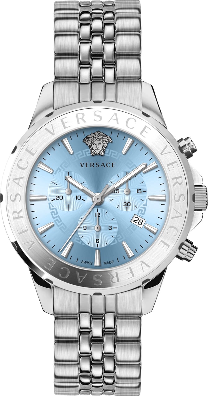 Versace VEV602325 Chrono Signature horloge 44 mm Blauw
