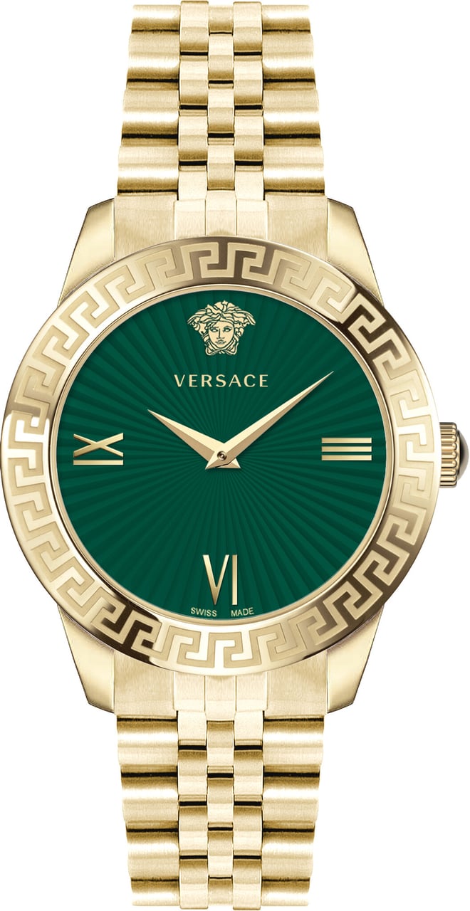 Versace VEVC00619 Greca dameshorloge 38 mm Groen