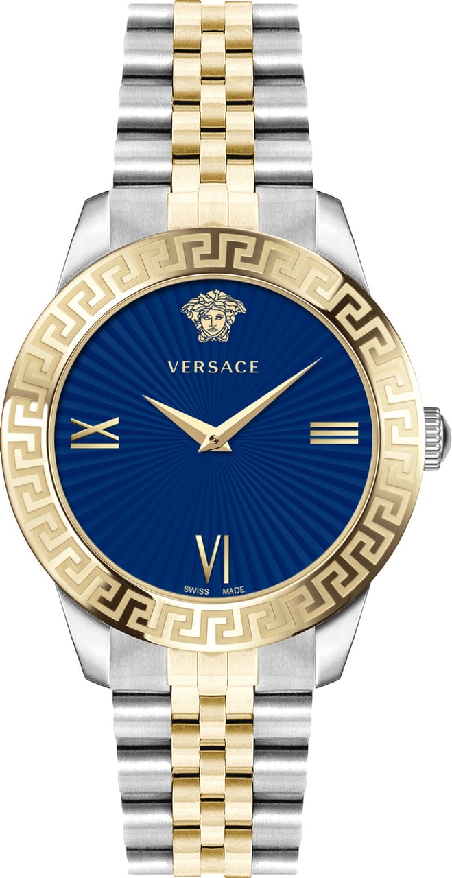 Versace VEVC00719 Greca dameshorloge 38 mm Blauw