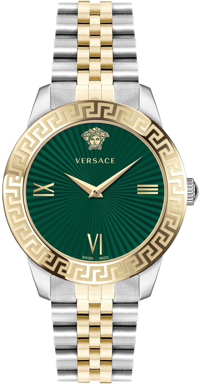 Versace VEVC01021 Greca dameshorloge 38 mm Groen