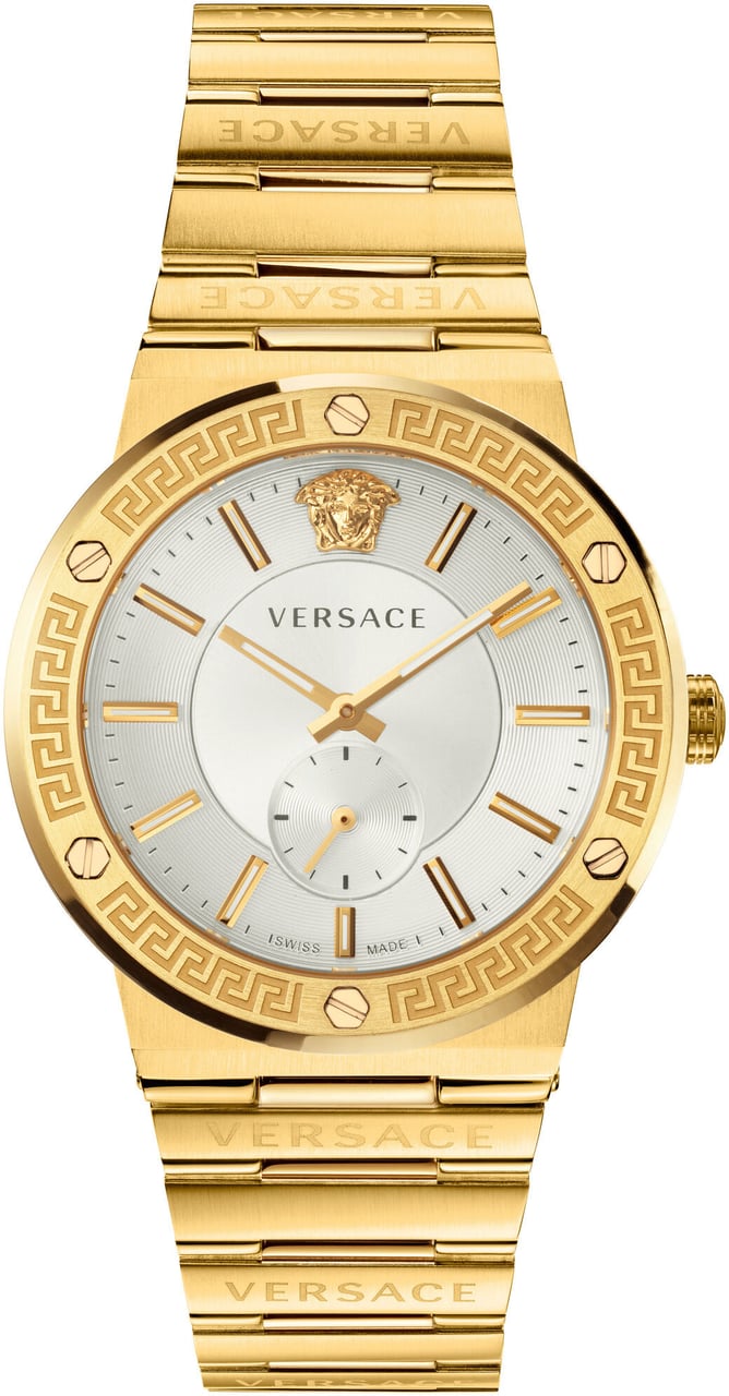 Versace VEVI00520 Greca Logo horloge 41 mm Zilver