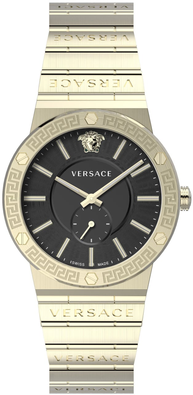 Versace VEVI008 21 Greca Logo horloge 41 mm Zwart