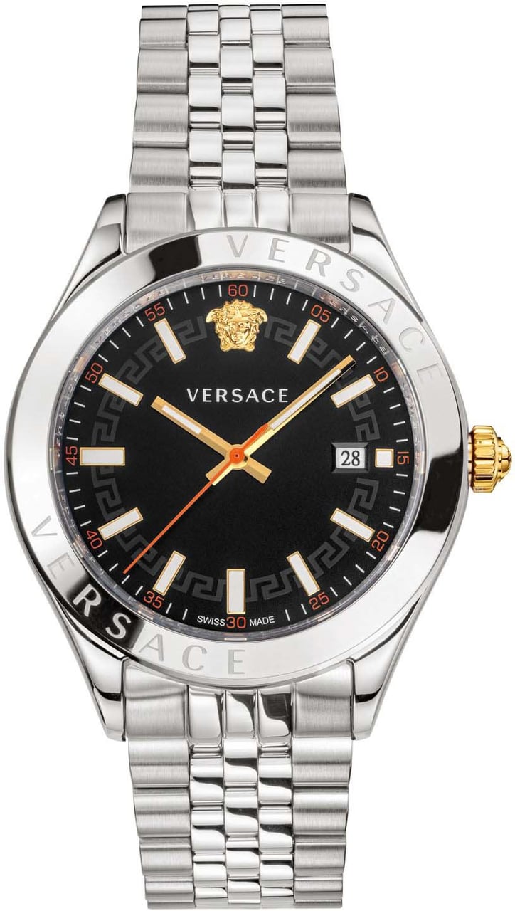 Versace VEVK00420 Hellenyium heren horloge 42 mm Zwart