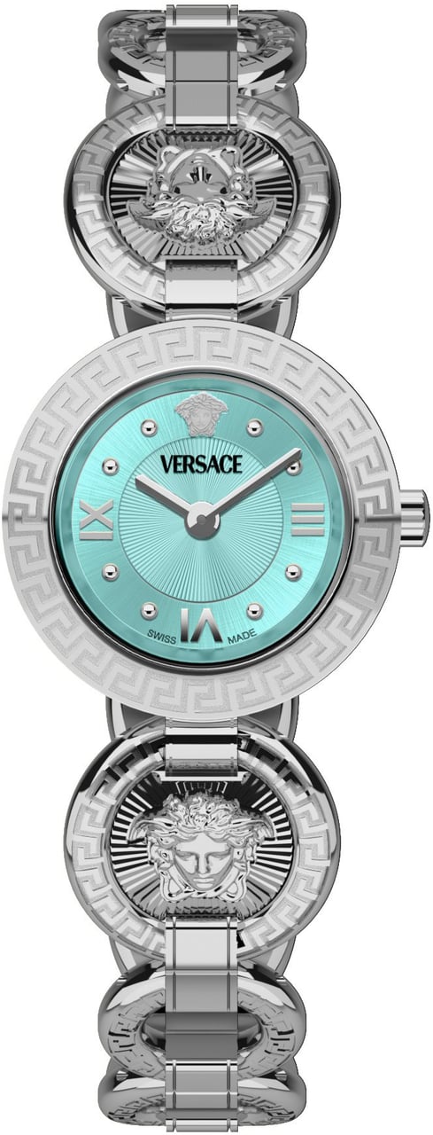Versace VEWCA0324 Greca Jewel dameshorloge 28 mm Blauw