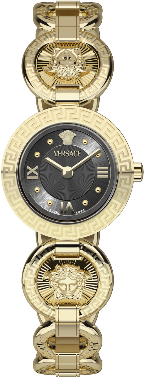 Versace VEWCA0624 Greca Jewel dameshorloge 28 mm Zwart