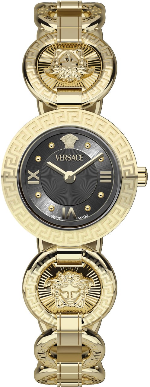 Versace VEWCA0624 Greca Jewel dameshorloge 28 mm Zwart
