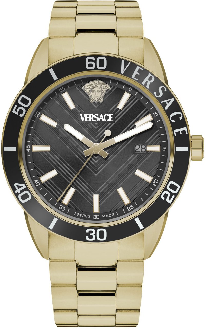 Versace VEYCA0724 Greca Urban herenhorloge 43 mm Zwart