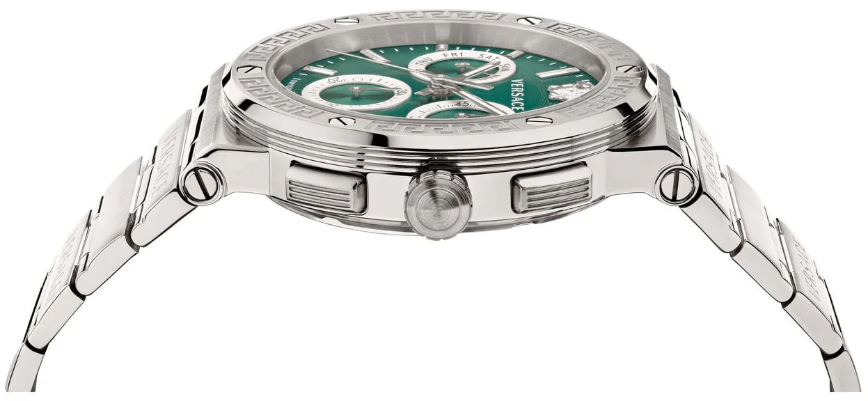 Versace VEZ900121 Greca Logo horloge 43 mm Groen