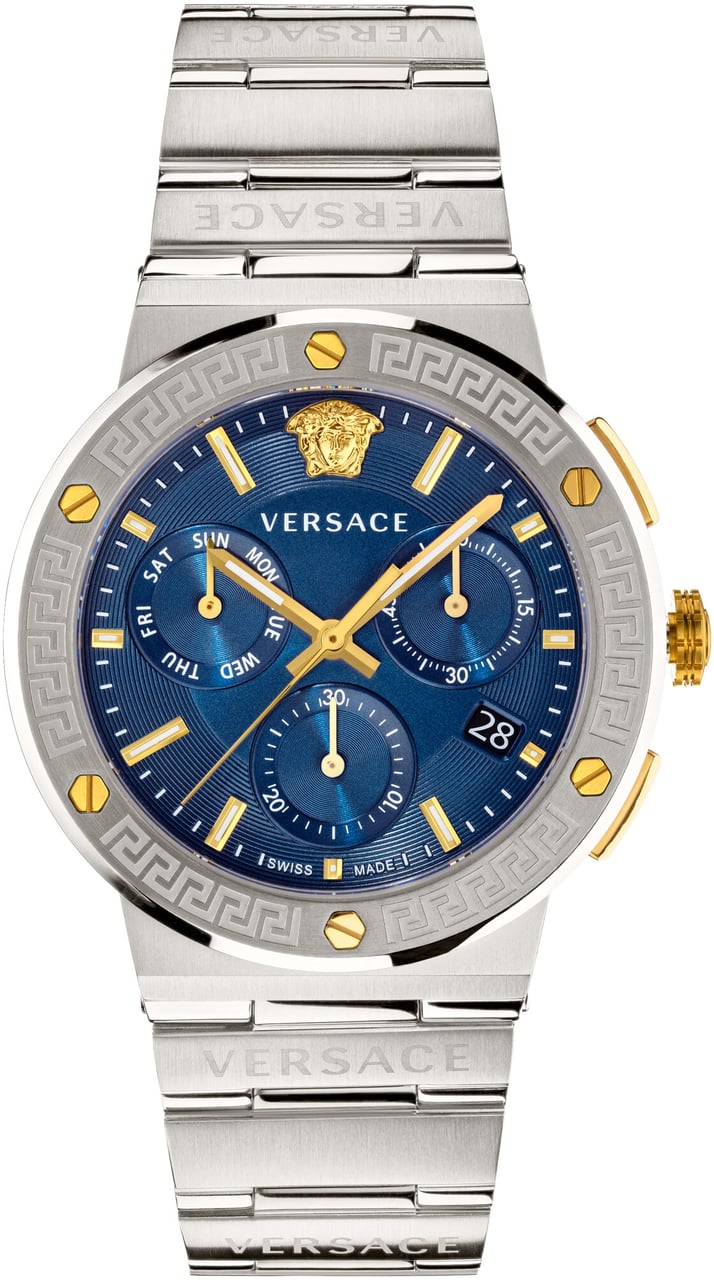 Versace VEZ900221 Greca Logo herenhorloge 43 mm Blauw