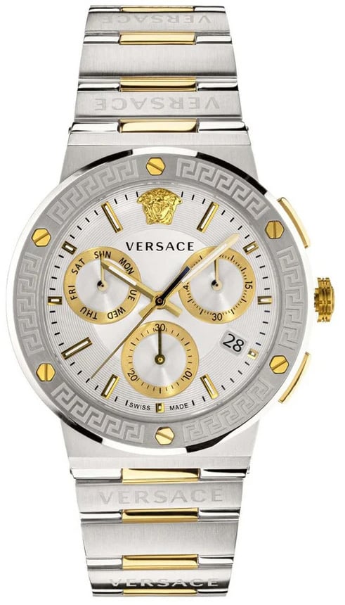 Versace VEZ900321 Greca Logo horloge 43 mm Zilver