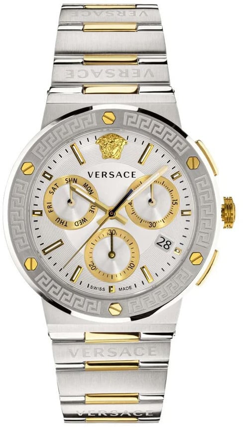 Versace VEZ900321 Greca Logo horloge 43 mm Zilver