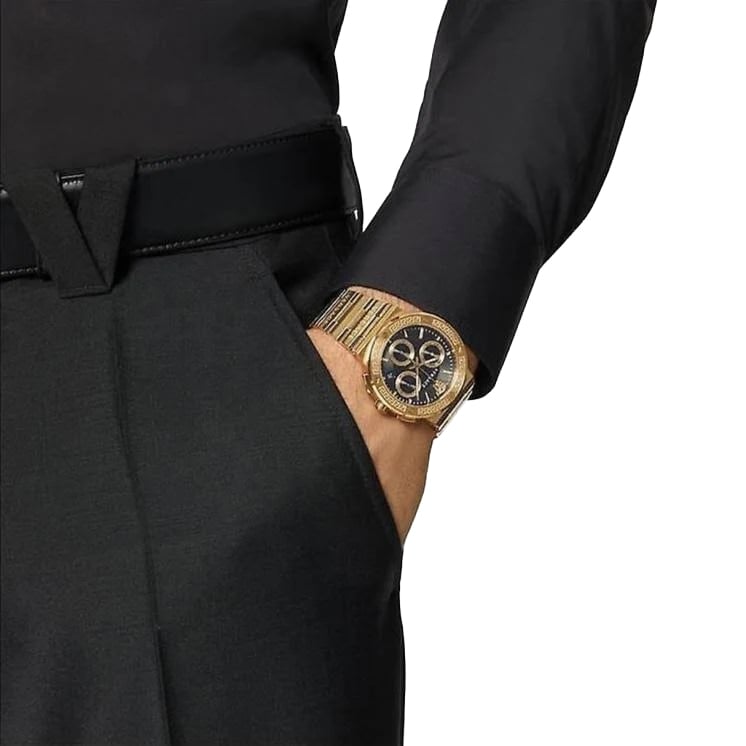 Versace VEZ900421 Greca Logo herenhorloge 43 mm Zwart