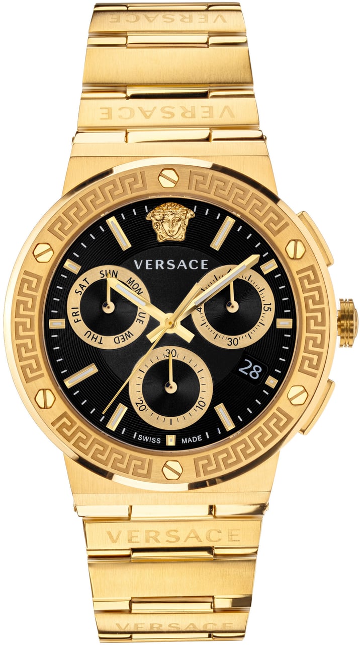 Versace VEZ900421 Greca Logo herenhorloge 43 mm Zwart