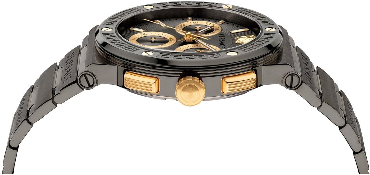 Versace VEZ900521 Greca Logo herenhorloge 43 mm Zwart