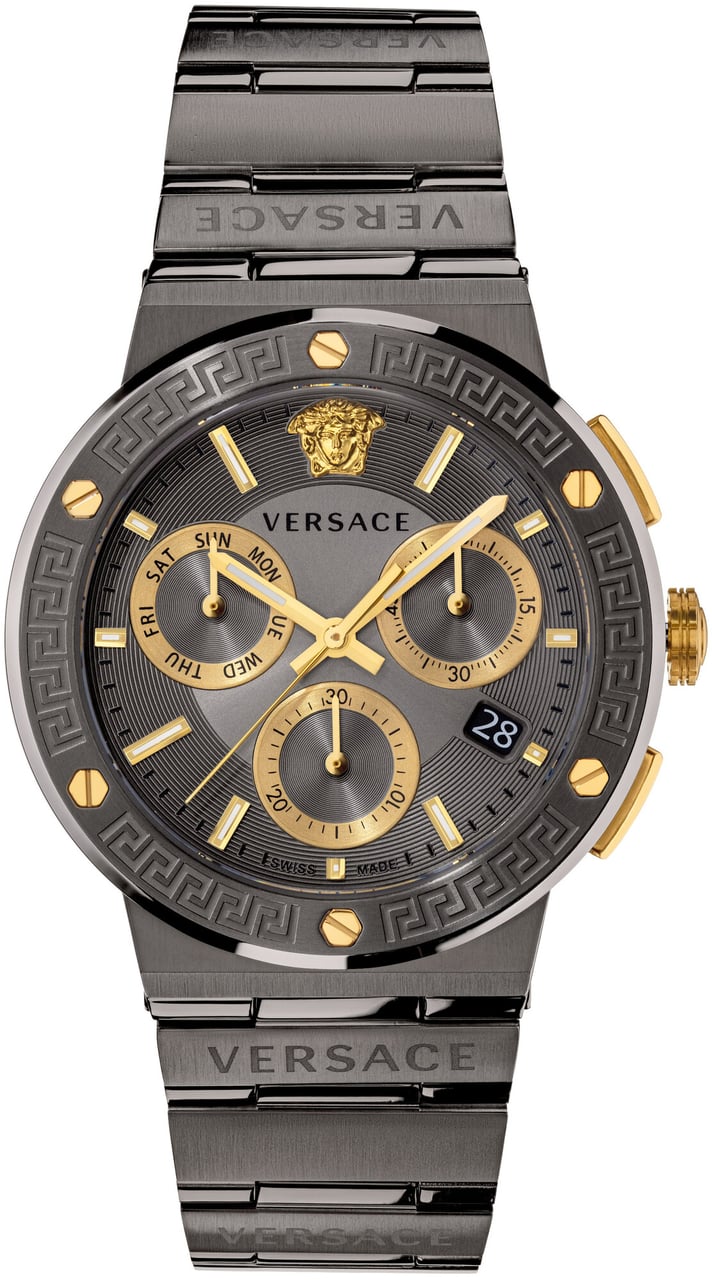 Versace VEZ900521 Greca Logo herenhorloge 43 mm Zwart