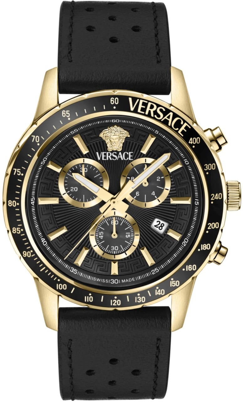Versace VEZCA0224 Sport Chrono herenhorloge 44 mm Zwart
