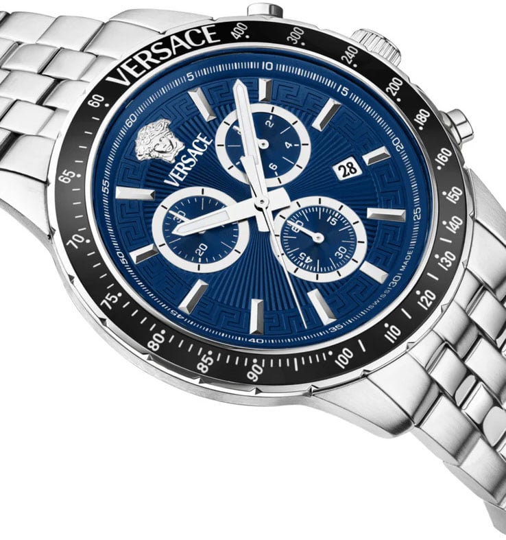 Versace VEZCA0324 Sport Chrono herenhorloge 44 mm Blauw