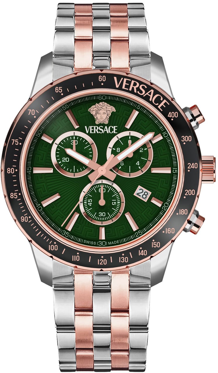 Versace VEZCA0424 Sport Chrono herenhorloge 44 mm Groen