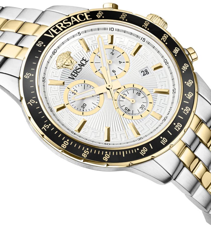 Versace VEZCA0624 Sport Chrono herenhorloge 44 mm Zilver