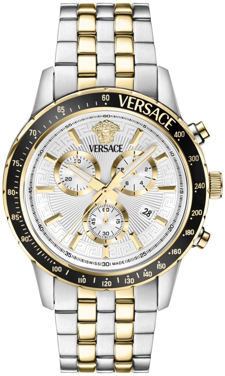 Versace VEZCA0624 Sport Chrono herenhorloge 44 mm Zilver