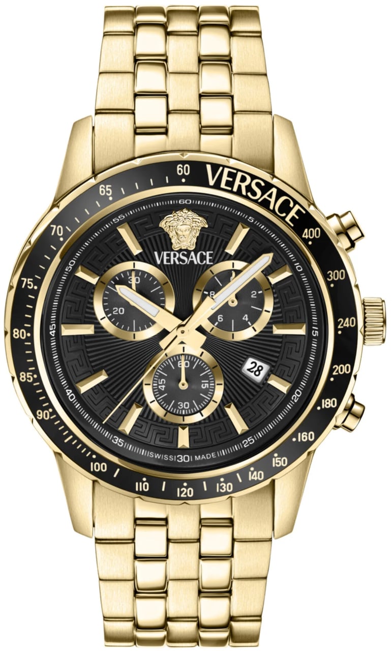 Versace VEZCA0724 Sport Chrono herenhorloge 44 mm Zwart
