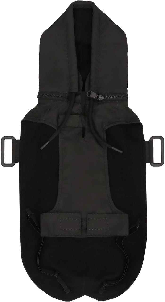 Versace Dog hooded raincoat Zwart