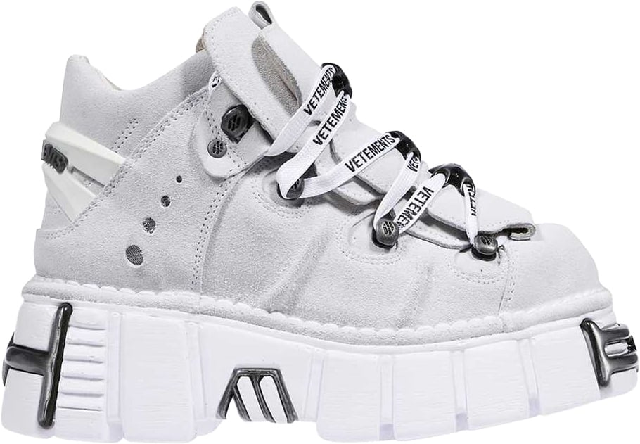 Vetements Leather platform sneakers Wit