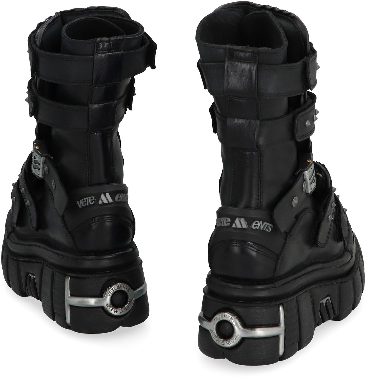 Vetements VETEMENTS x New Rock - Leather Gamer boots Zwart