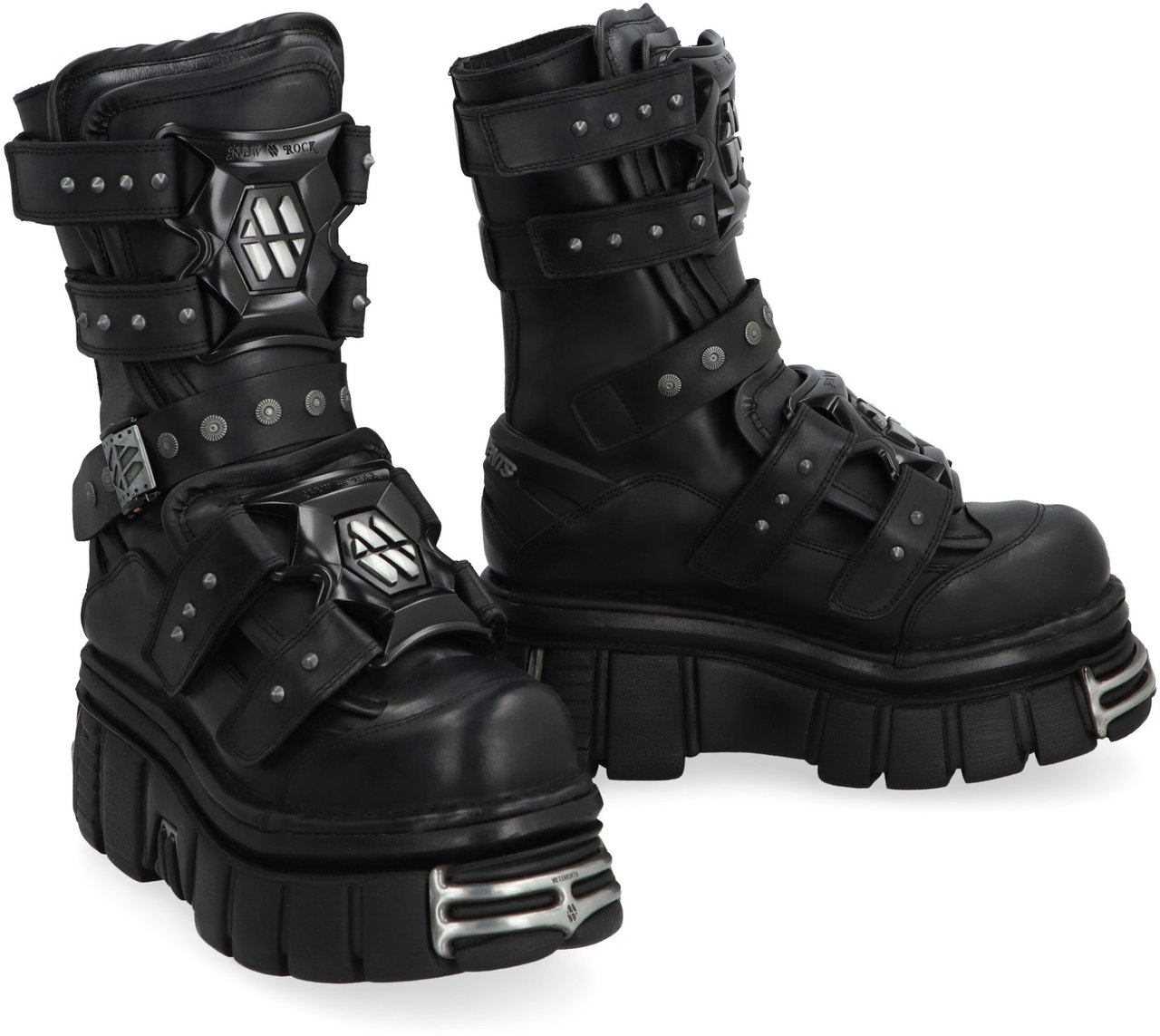 Vetements VETEMENTS x New Rock - Leather Gamer boots Zwart