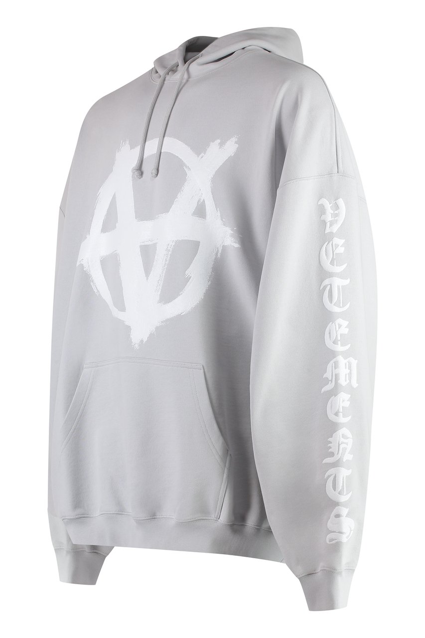 Vetements Reverse Anarchy cotton hoodie Wit