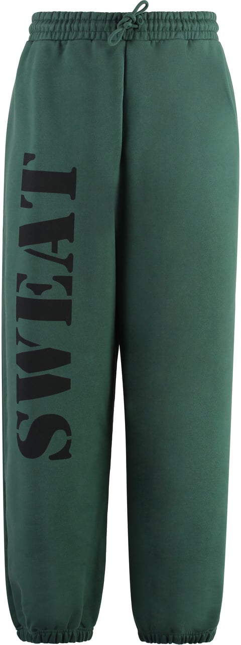Vetements Logo detail cotton track-pants Groen