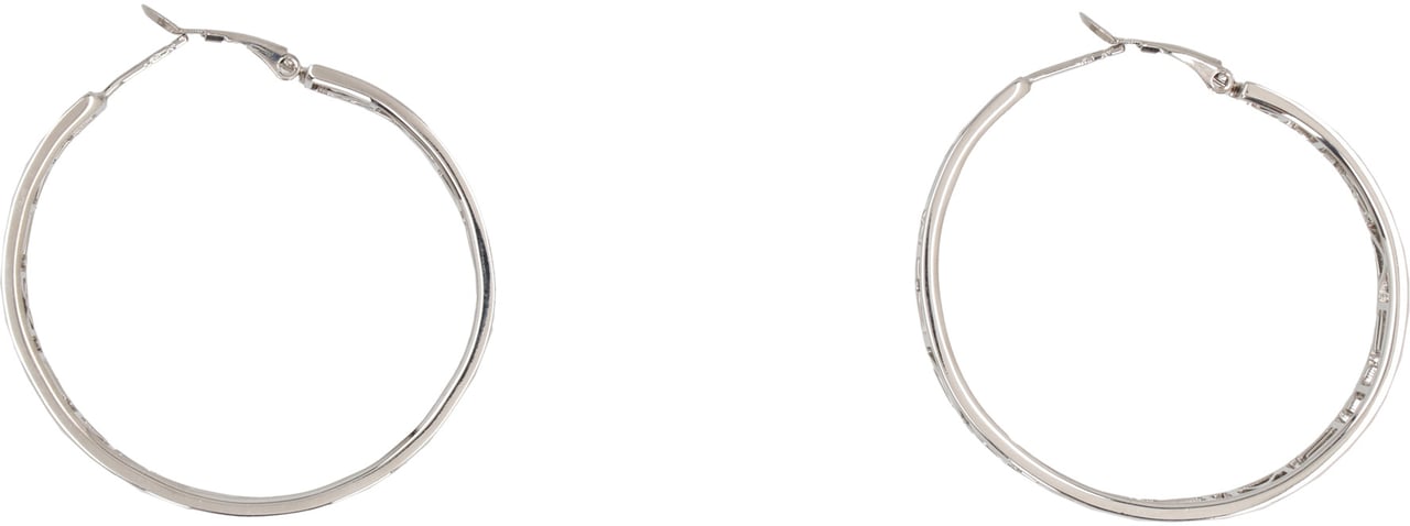 Vetements Logo hoop earrings Zilver