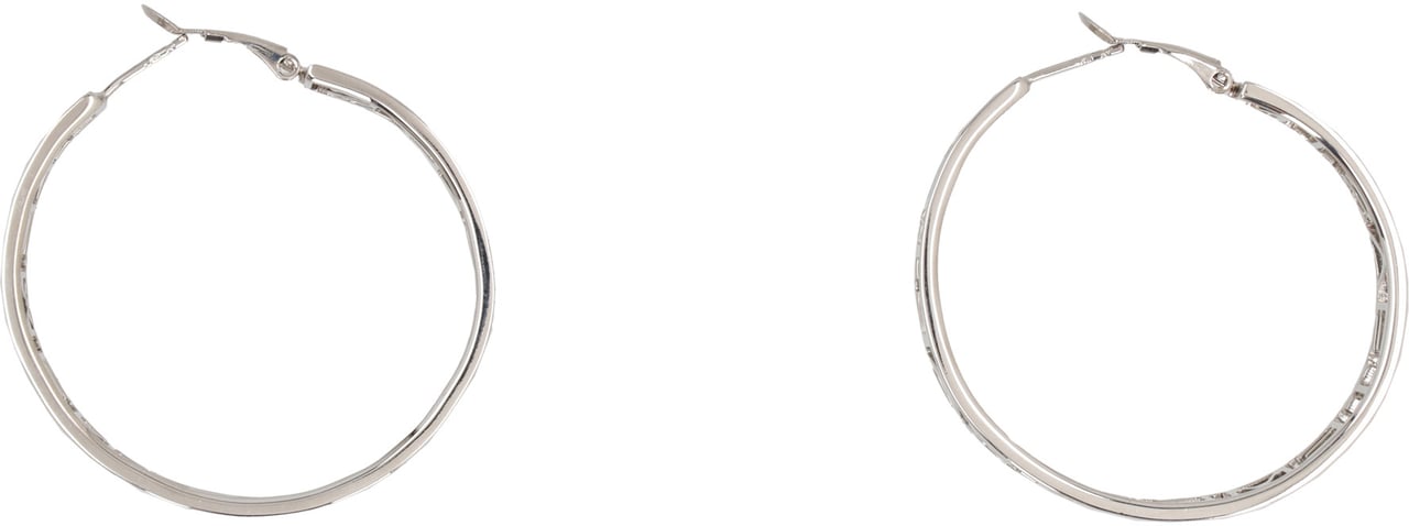 Vetements Logo hoop earrings Zilver