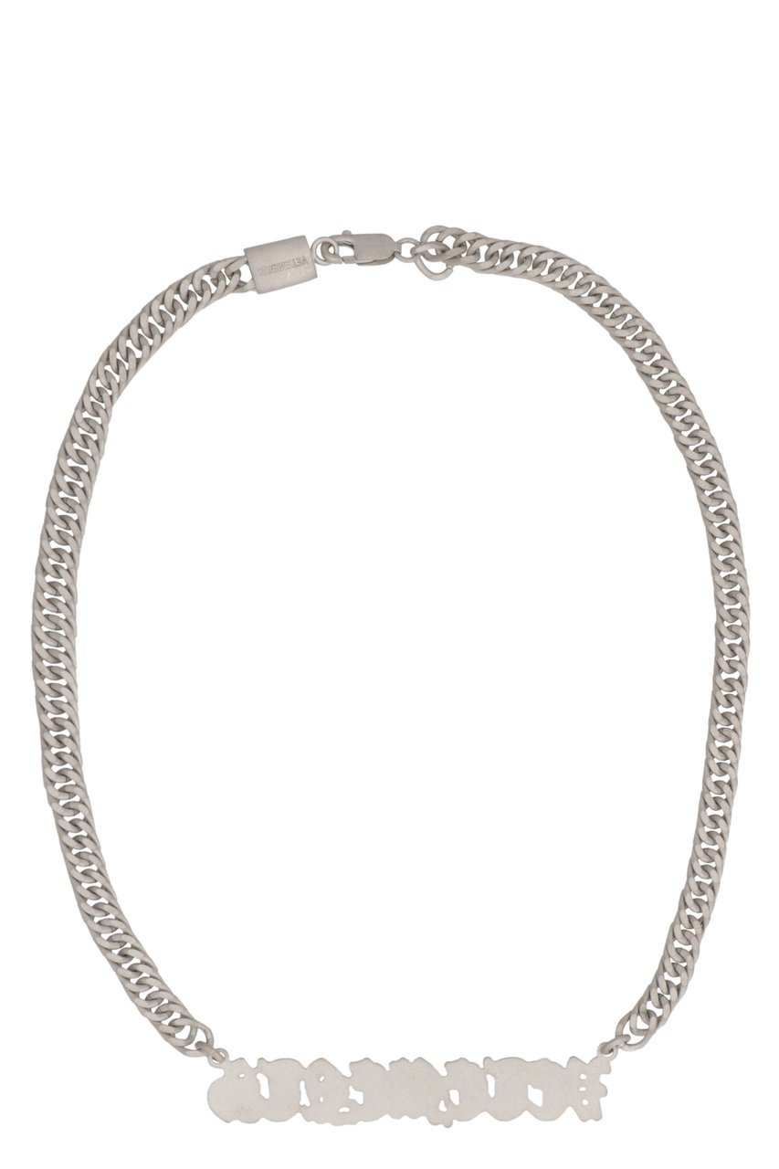 Vetements Gothic Logo charms necklace Zilver