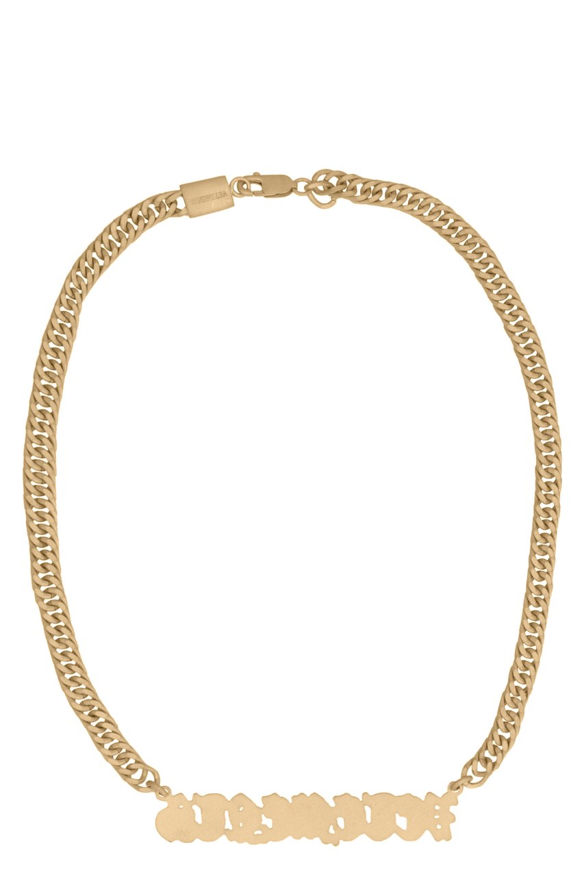 Vetements Gothic Logo charms necklace Goud