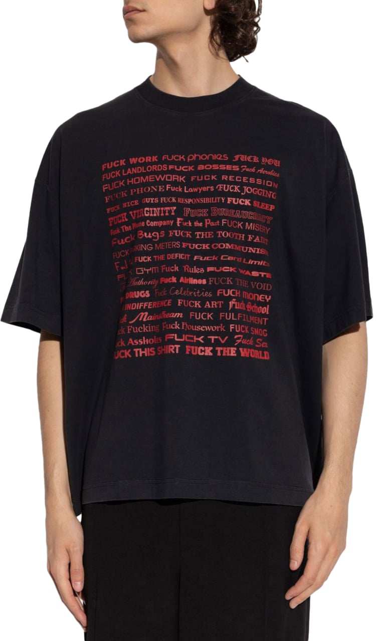 Vetements T-Shirts And Polos Black Zwart