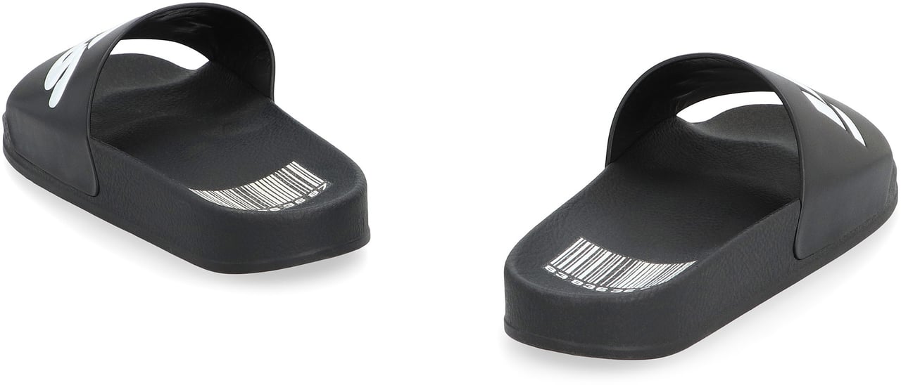 Vetements Logo detail rubber slides Zwart