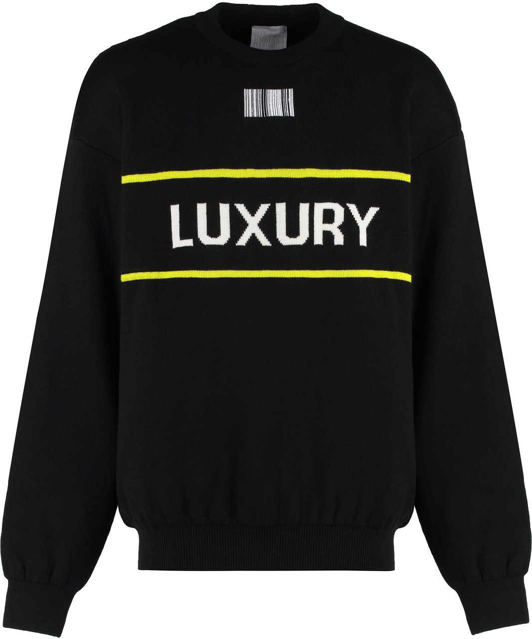 Vetements Luxury wool crew-neck sweater Zwart