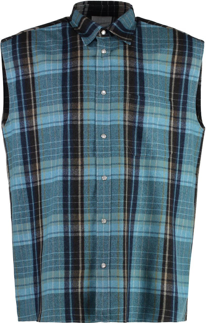 Vetements Checked flannel shirt Zwart