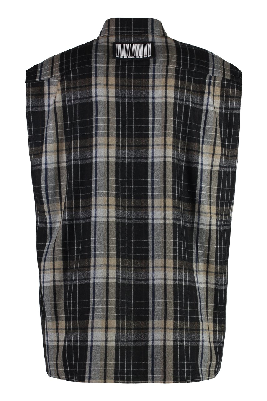 Vetements Checked flannel shirt Zwart