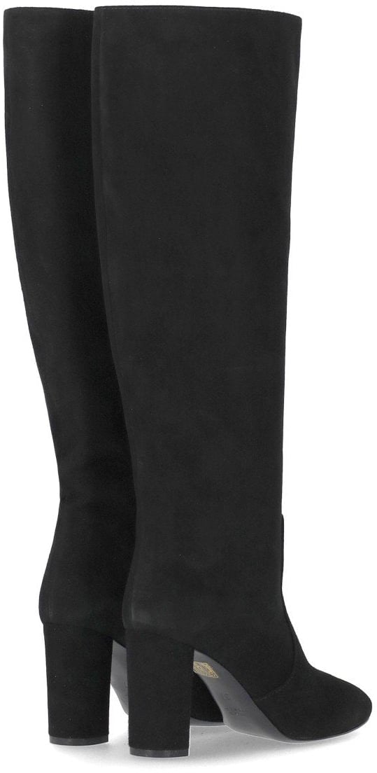 Via Roma 15 VIA ROMA 15 SUÈDE HEELED HIGH BOOT Zwart