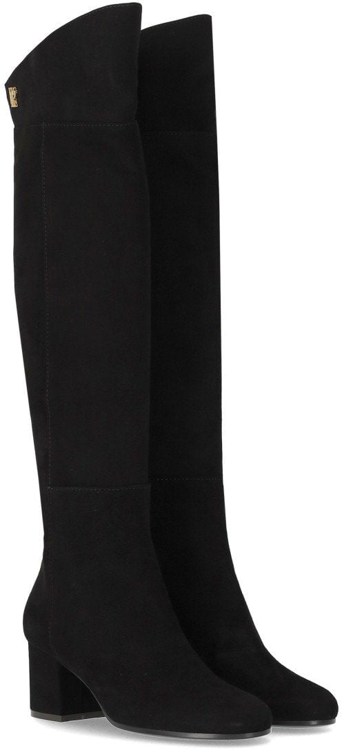 Via Roma 15 VIA ROMA 15 VR SUEDE HEELED HIGH BOOT Zwart