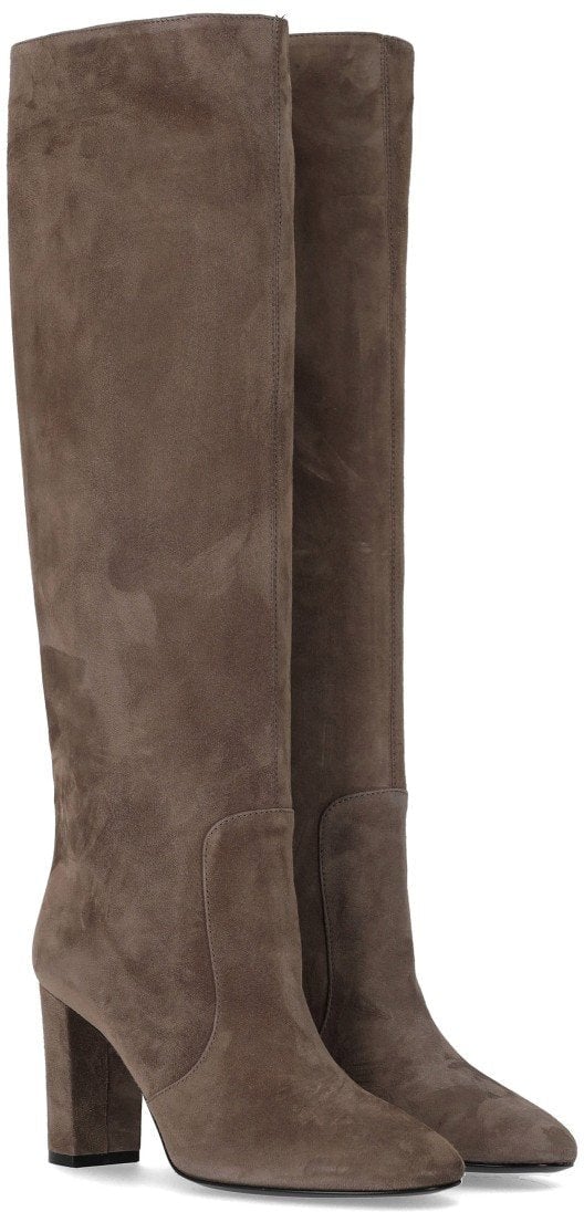 Via Roma 15 VIA ROMA 15 GREY SUEDE HEELED HIGH BOOT Grijs