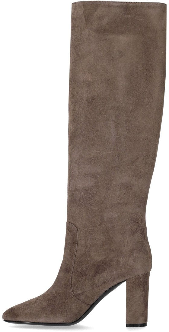 Via Roma 15 VIA ROMA 15 GREY SUEDE HEELED HIGH BOOT Grijs