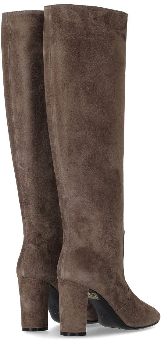 Via Roma 15 VIA ROMA 15 GREY SUEDE HEELED HIGH BOOT Grijs