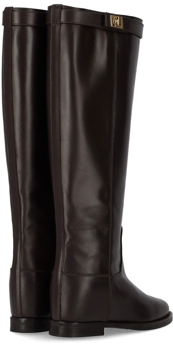 Via Roma 15 VIA ROMA 15 SANTA MONICA DARK HIGH BOOT WITH PADLOCK Bruin